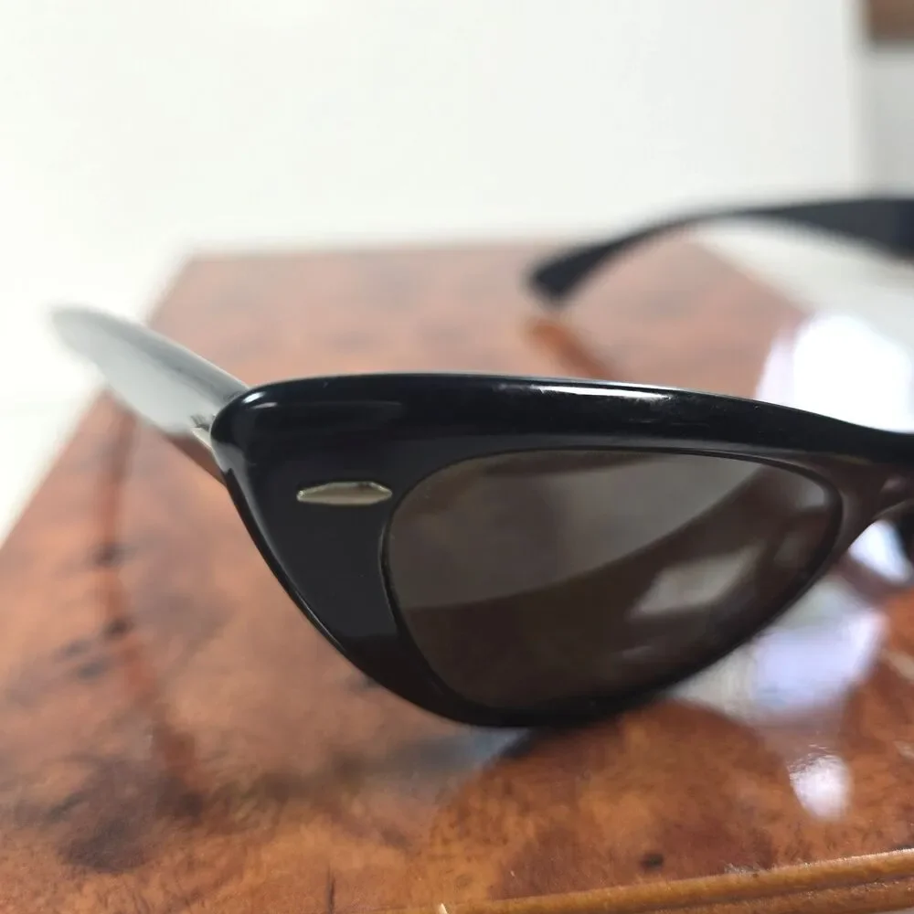 Vintage Ray-Ban Lisbon Cat Eye Sunglasses B&L USA Black Women's